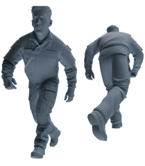 Detail view of MRY-SFW LYGR688 Modern U.S. Military Six-Person Crawling Group Model