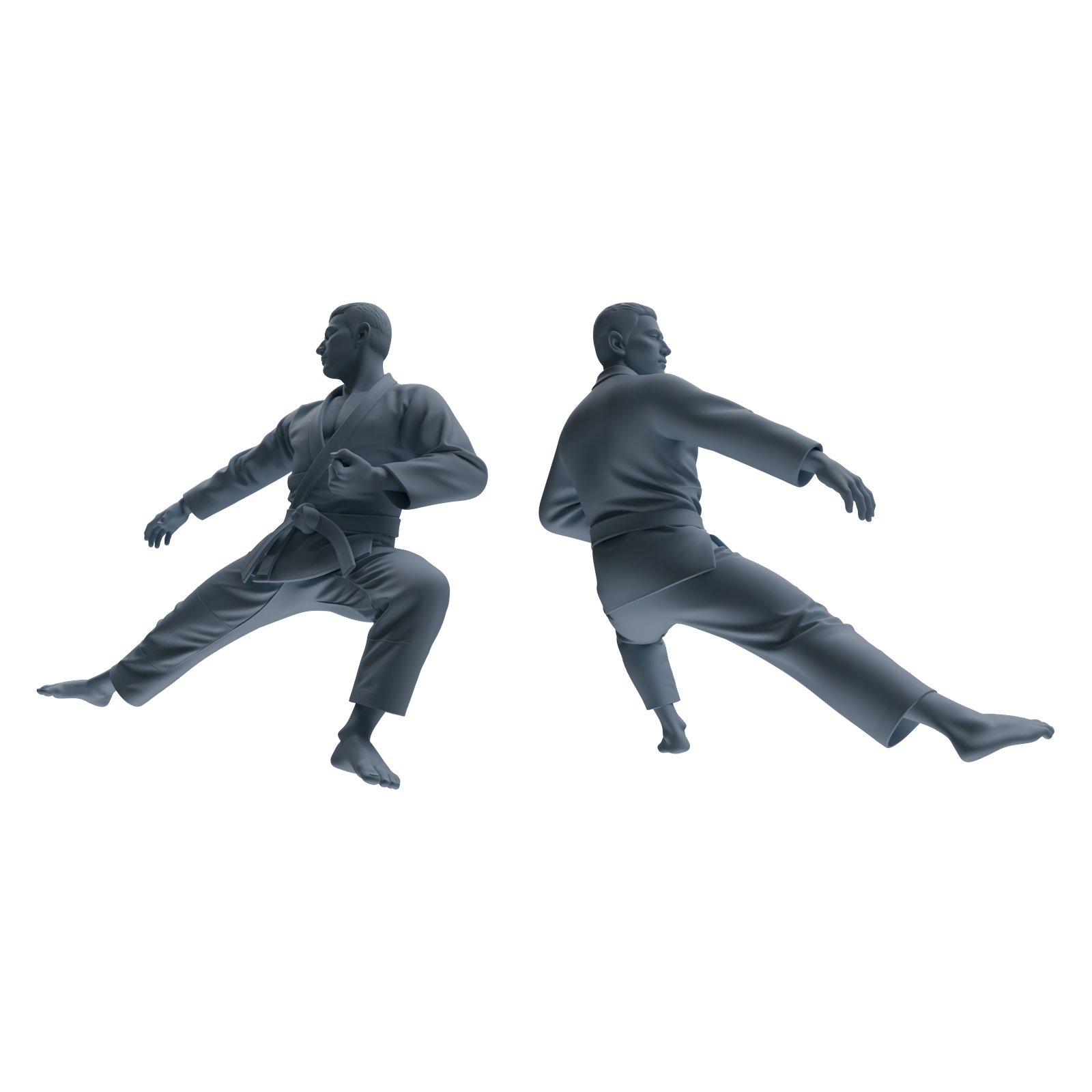 Detail view of MRY-SFW LYTR815 Karate Male Athlete Figure Modern Model 6 pcs Miniature Car Diorama Figures Scene Props Accessories Resin Model