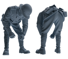 MRY-SFW SSTR199 Multi-Functional Combat Soldier Pose Modern Model 6 pcs