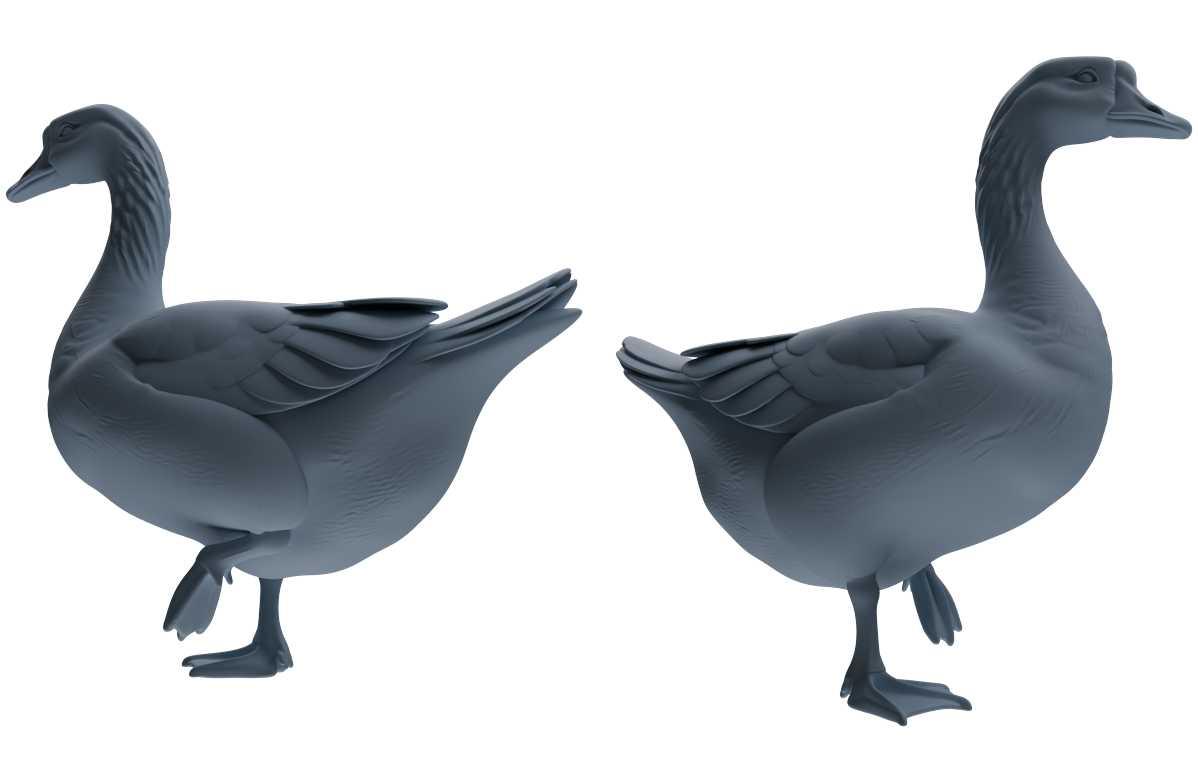 Detail view of MRY-SFW LYTR838 Farm Duck Goose Pose Model 4 pcs Miniature Car Diorama Figures Scene Props Accessories Resin Model