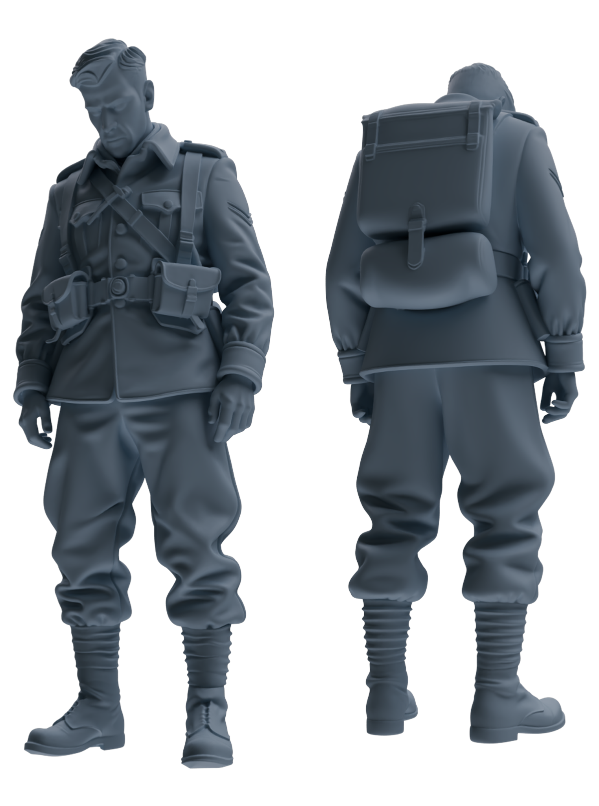 MRY-SFW SSTR197 Miniatures Soldier Model Kit Multi-Pose Soldier Modern Model 5 pcs