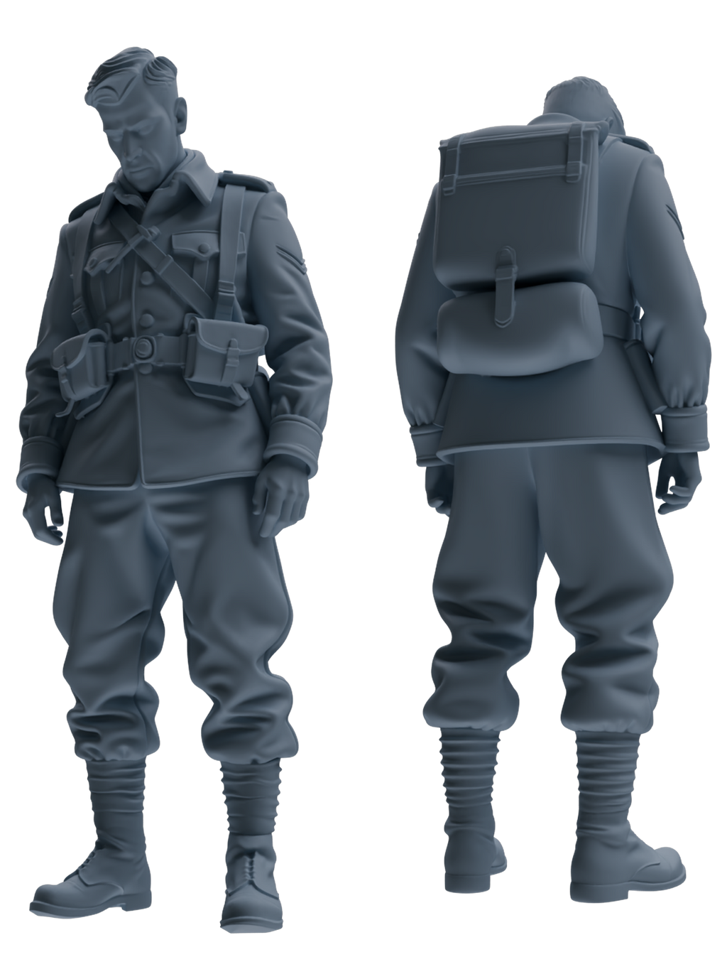 MRY-SFW SSTR197 Miniatures Soldier Model Kit Multi-Pose Soldier Modern Model 5 pcs