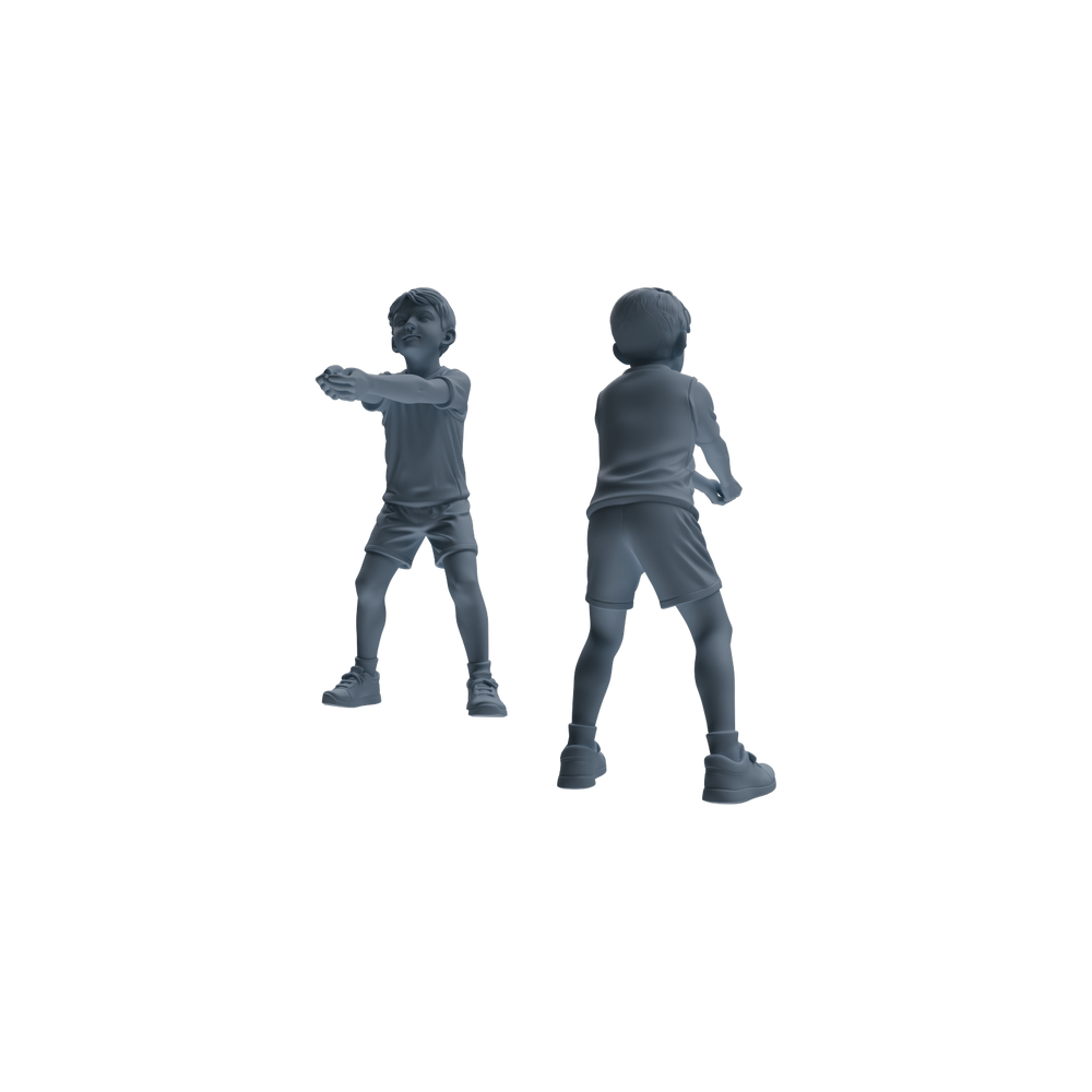 Detail view of MRY-SFW LYTR819 Child Basketball Player Figure Modern Model 6 pcs Miniature Car Diorama Figures Scene Props Accessories Resin Model