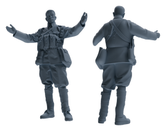 Detail view of MRY-SFW LYGR607 Historical People's Liberation Army Six-Person Daily Routine 2 Model