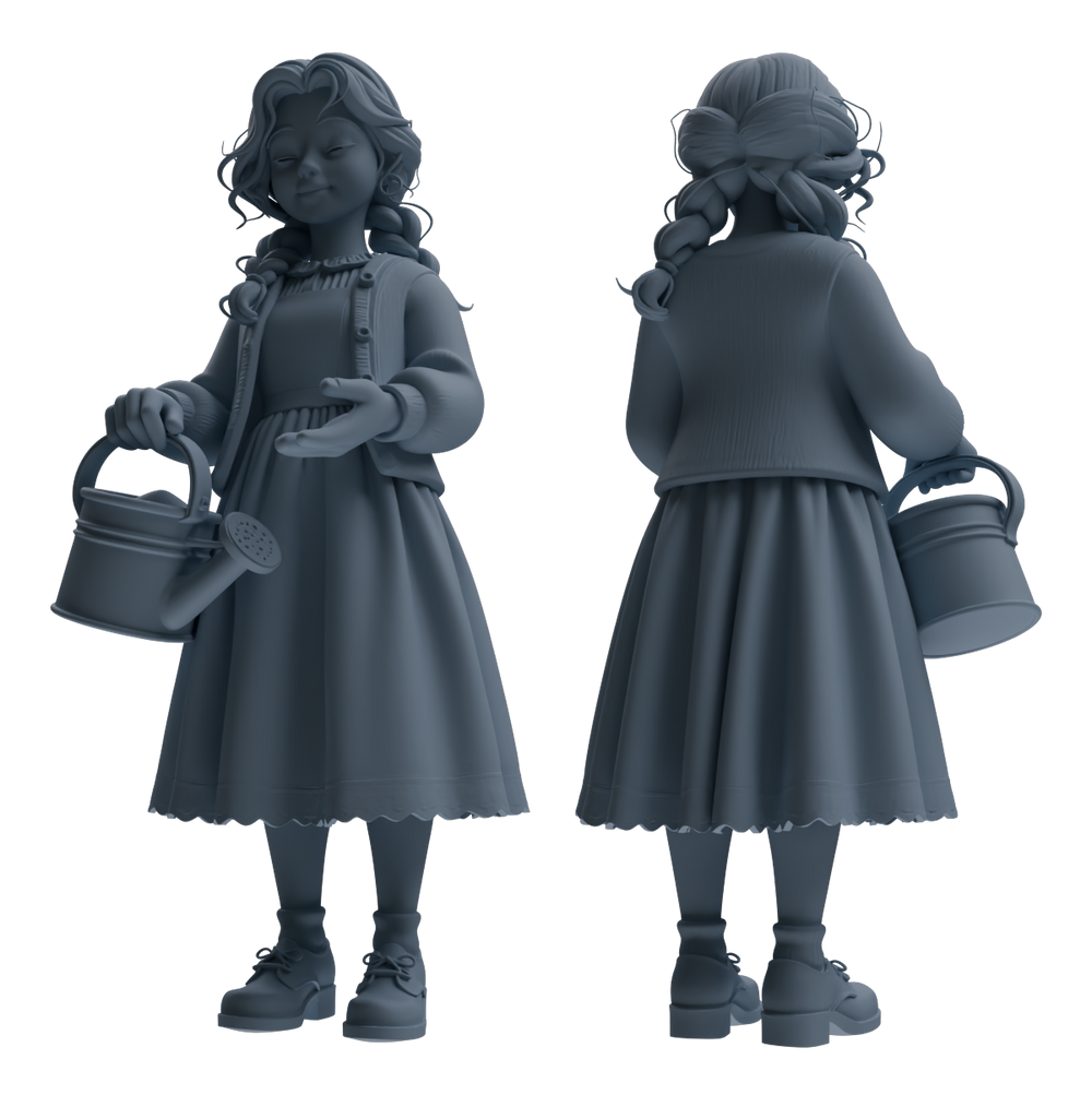 Detail view of MRY-SFW LYTR910 Farm Girl Multi-pose Modern Model 4 pcs Model