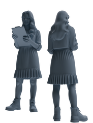 Detail view of MRY-SFW LYTR907 Reading Woman Multi-pose Modern Model 3 pcs Model