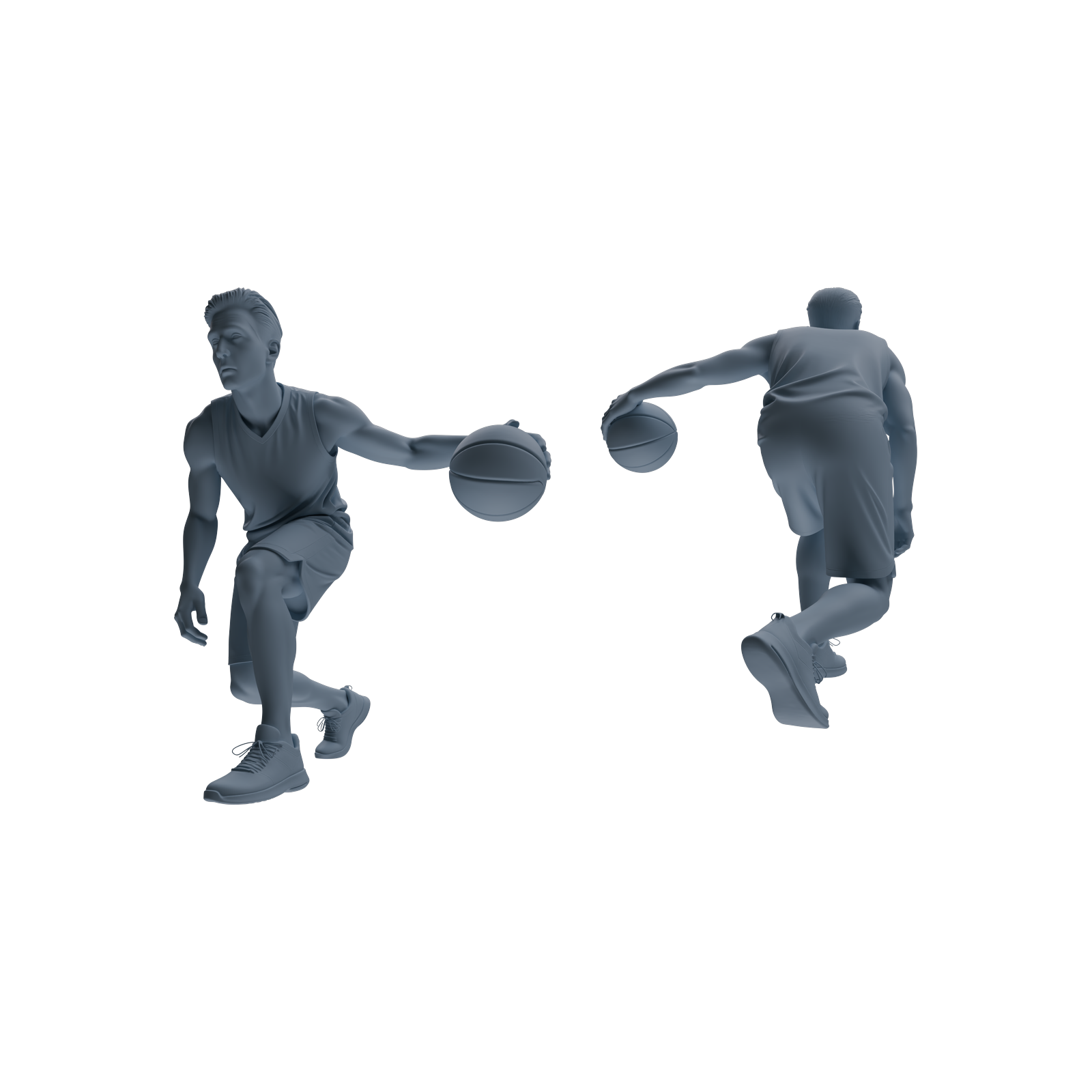 Detail view of MRY-SFW LYTR806 Male Basketball Player Figure Modern Model 6 pcs Miniature Car Diorama Figures Scene Props Accessories Resin Model