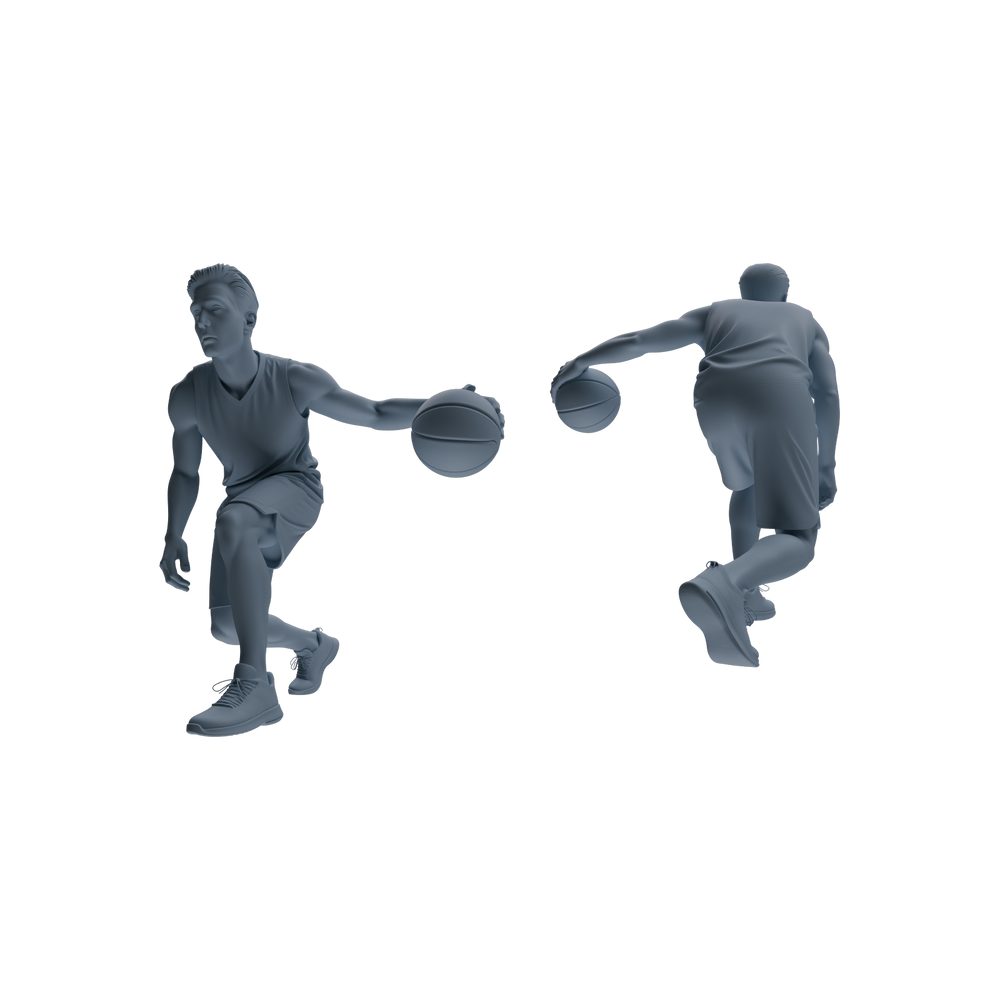 Detail view of MRY-SFW LYTR806 Male Basketball Player Figure Modern Model 6 pcs Miniature Car Diorama Figures Scene Props Accessories Resin Model
