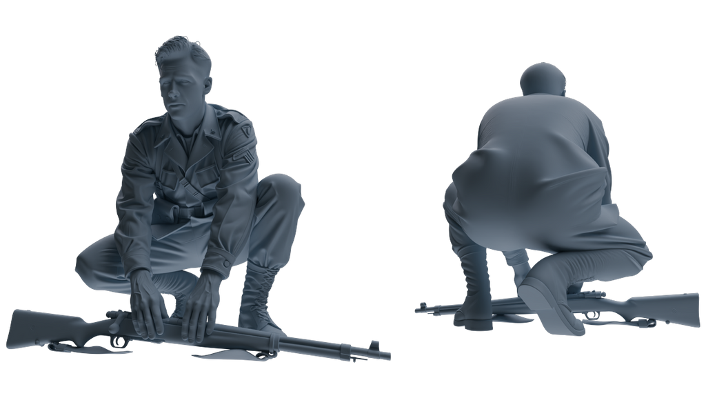 MRY-SFW SSTR198 Surrender Injured Soldier Pose Modern Model 4 pcs