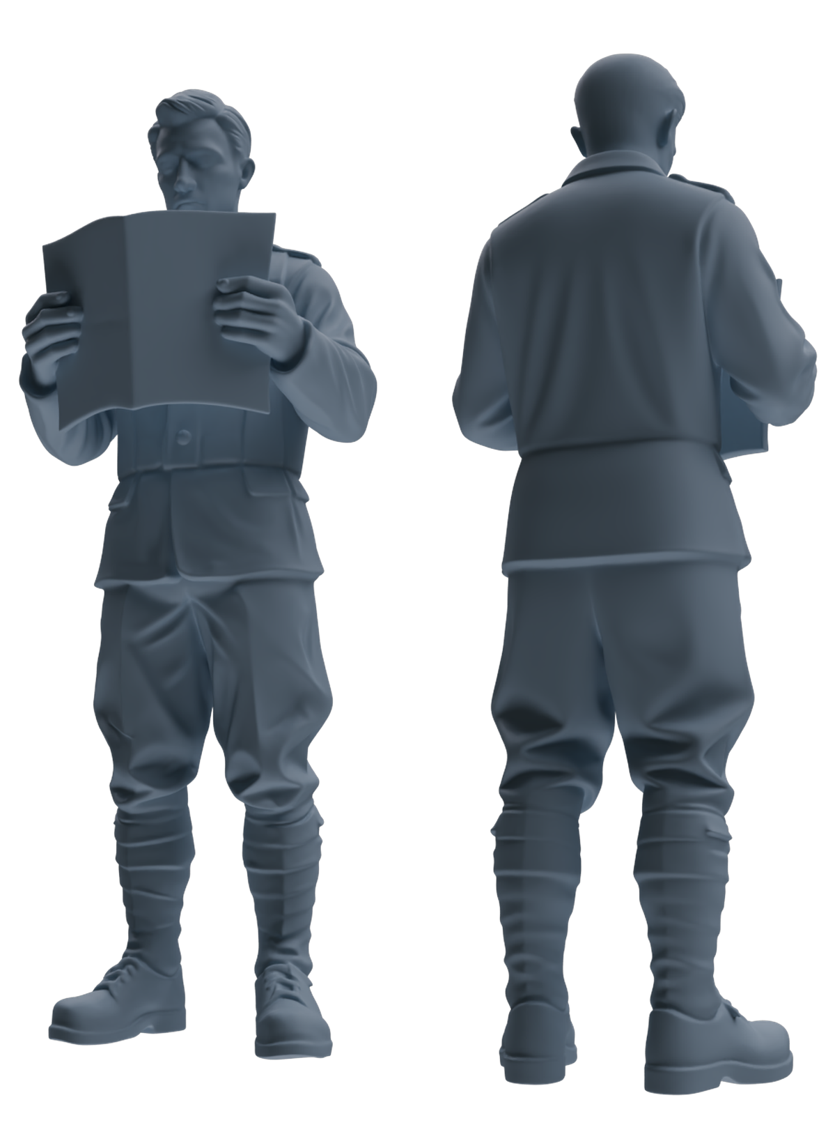 MRY-SFW SSTR175 Miniatures Soldier Model Kit Combat Soldier Pose Modern Model 6 pcs