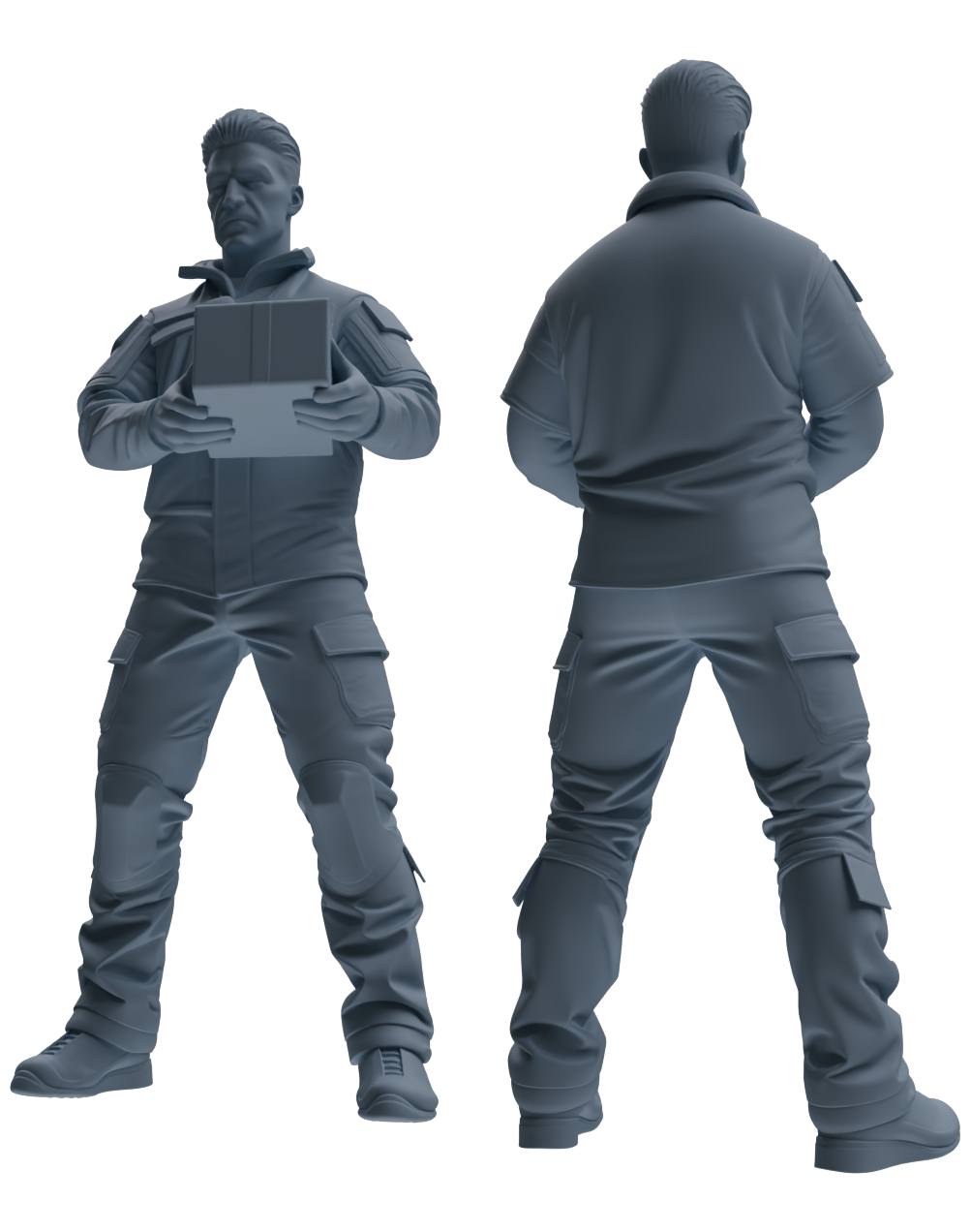 Detail view of MRY-SFW LYGR682 Modern U.S. Military Six-Person Carrying Group Model