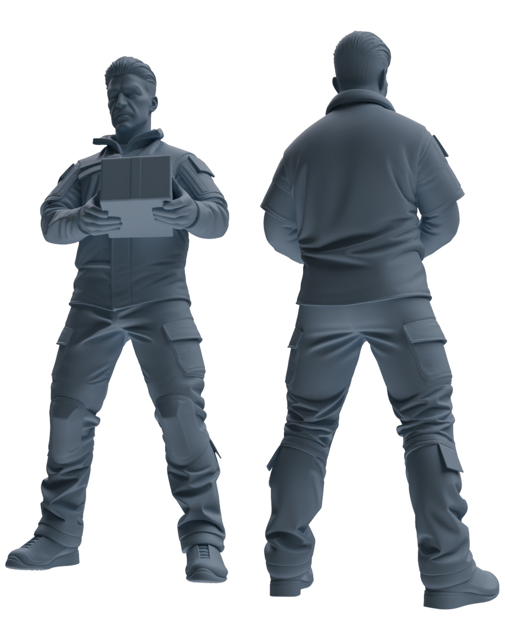 Detail view of MRY-SFW LYGR682 Modern U.S. Military Six-Person Carrying Group Model