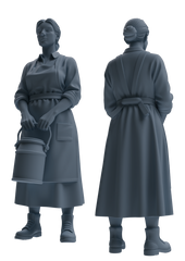 Detail view of MRY-SFW LYTR901 Farm Woman with Bucket Modern Model 4 pcs Model