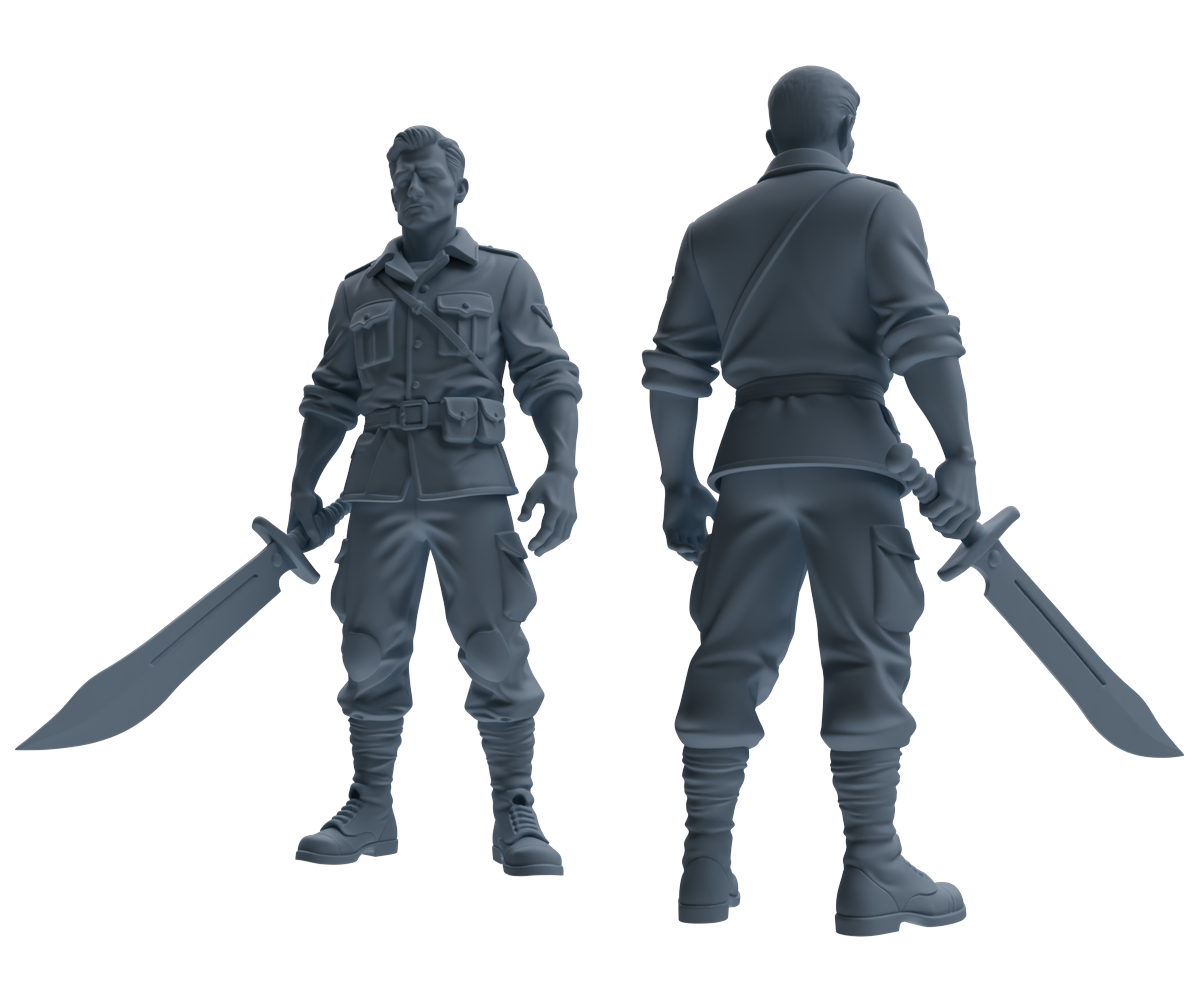 MRY-SFW SSTR176 Miniatures Soldier Model Kit Special Forces Soldier Modern Model 3 pcs