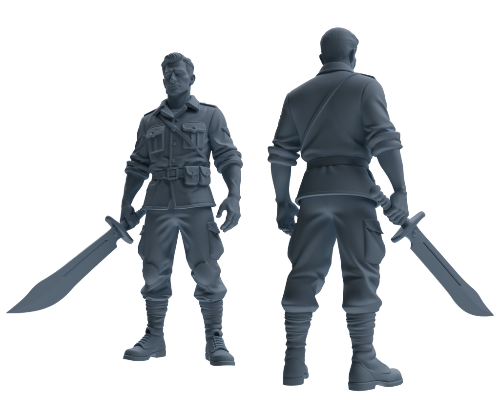 MRY-SFW SSTR176 Miniatures Soldier Model Kit Special Forces Soldier Modern Model 3 pcs