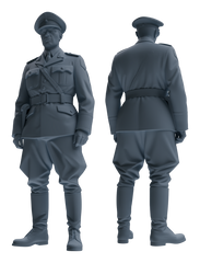 Detail view of MRY-SFW LYGR583 WWII French Army Six-Person Daily Routine Model