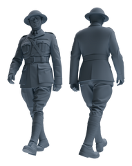 Detail view of MRY-SFW LYGR599 Historical WWII British Army Six-Person Daily Routine Model