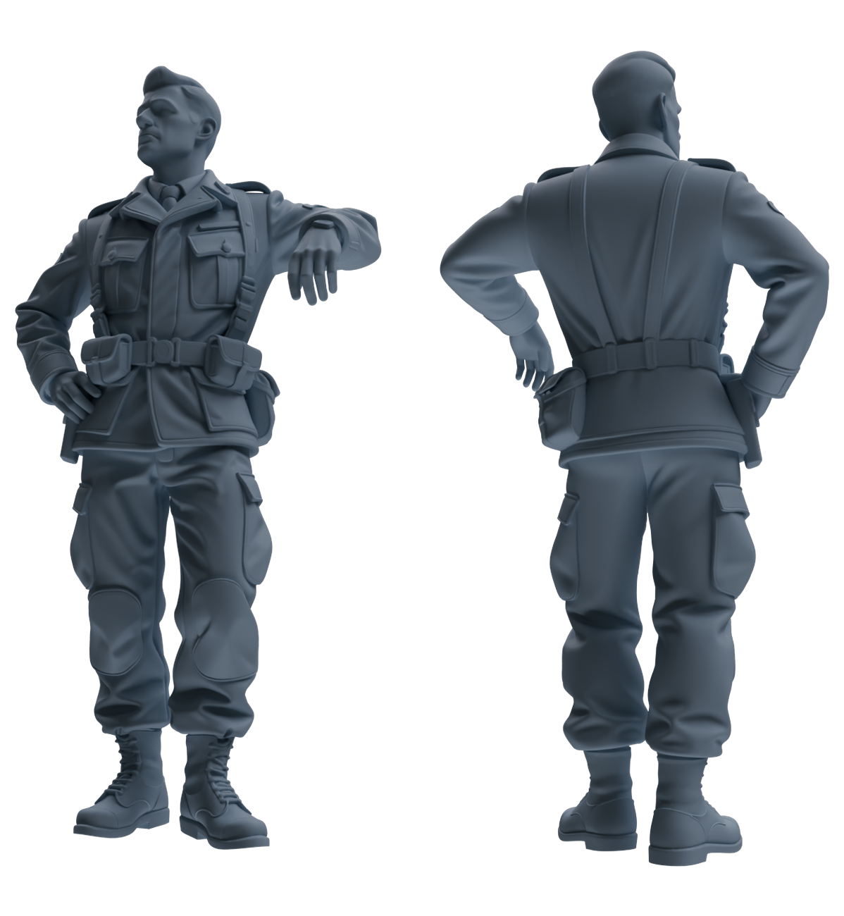 MRY-SFW SSTR182 Miniatures Soldier Model Kit Multi-Purpose Soldier Pose Modern Model 6 pcs