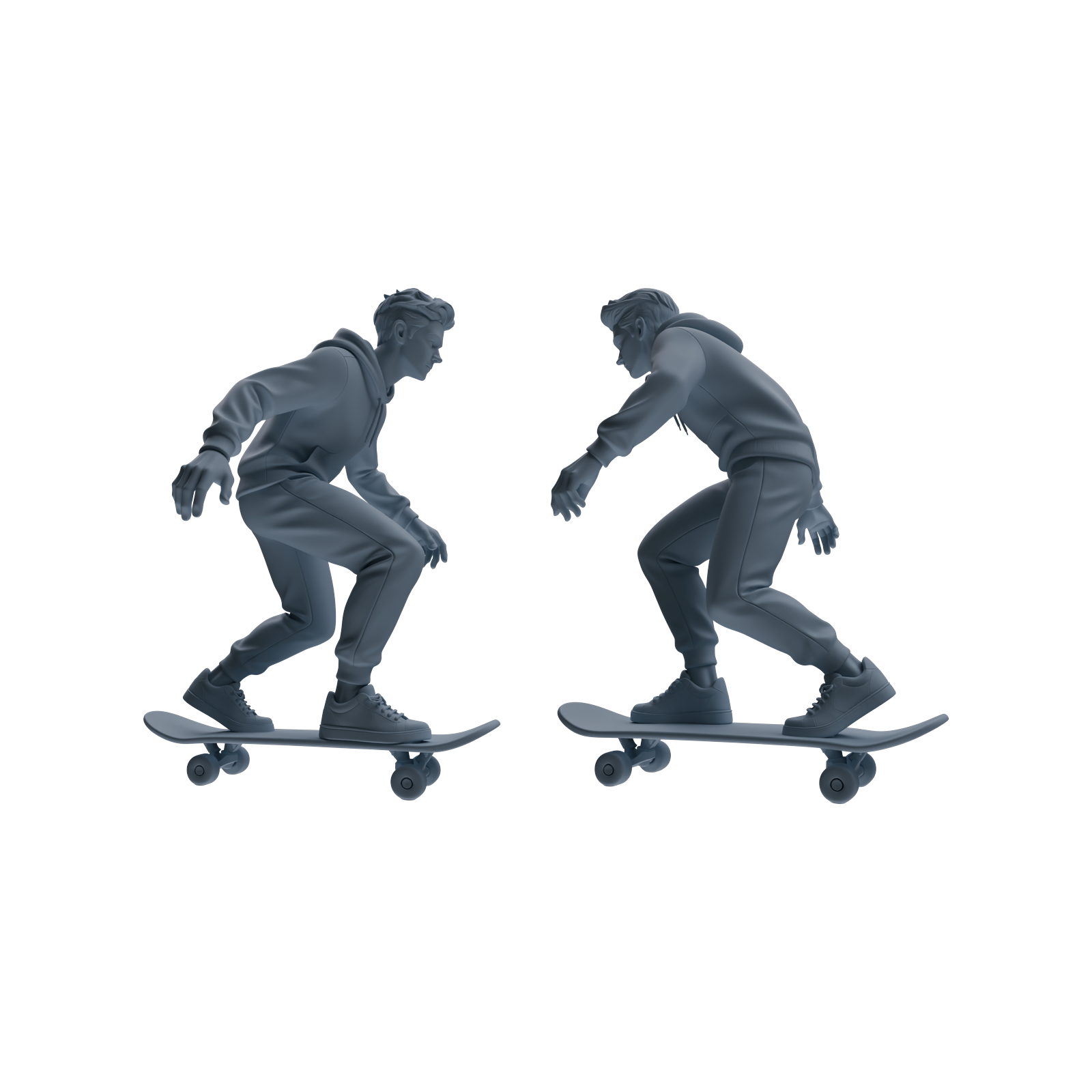 Detail view of MRY-SFW LYTR800 Skateboard Figure Modern Model 5 pcs Miniature Car Diorama Figures Scene Props Accessories Resin Model