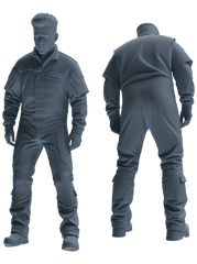 Detail view of MRY-SFW LYGR698 Modern U.S. Military Six-Person Reprimand Group Model
