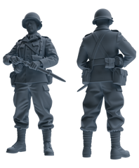 MRY-SFW SSTR209 Miniatures Soldier Model Kit WWII Gas Mask Soldier Pose Modern Model 4 pcs