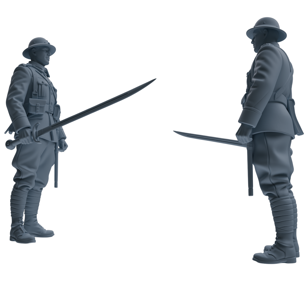 MRY-SFW SSTR207 Miniatures Soldier Model Kit Multi-Pose Combat Soldier Modern Model 6 pcs