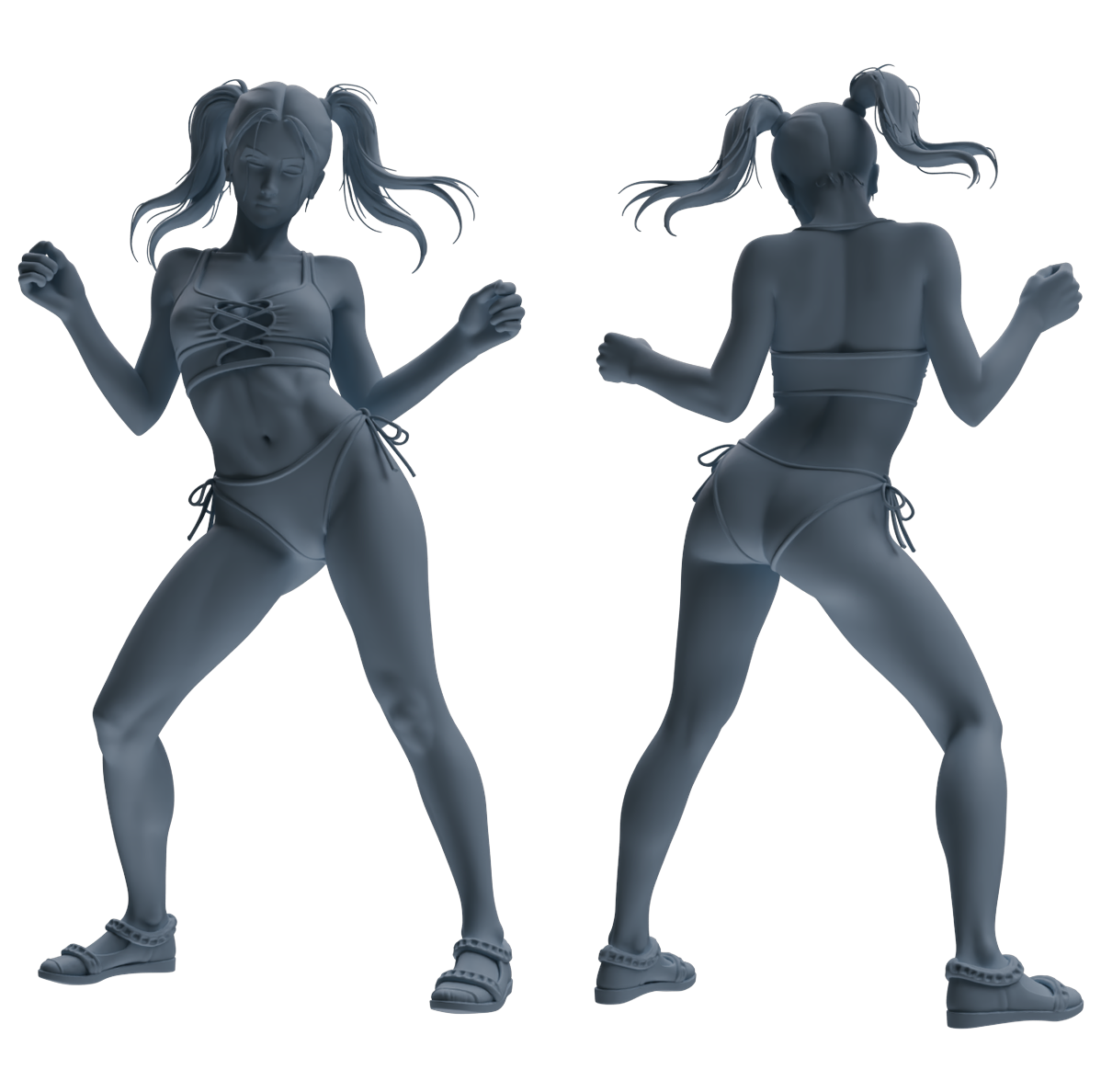 Detail view of MRY-SFW LYTR858 Multi-pose Female Figure Modern Model 4 pcs Miniature Car Diorama Figures Scene Props Accessories Resin Model