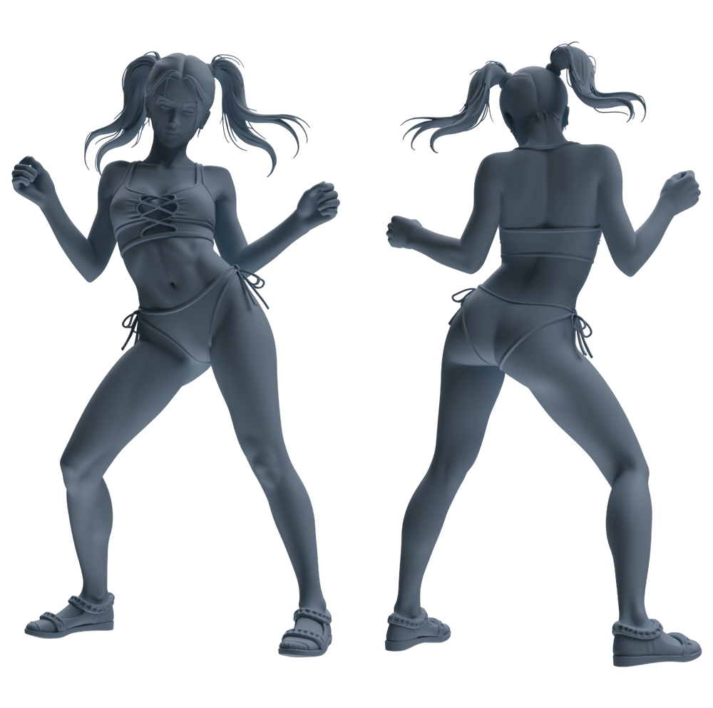 Detail view of MRY-SFW LYTR858 Multi-pose Female Figure Modern Model 4 pcs Miniature Car Diorama Figures Scene Props Accessories Resin Model
