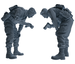 MRY-SFW SSTR193 Miniatures Soldier Model Kit Recon Communication Soldier Pose Modern Model 3 pcs