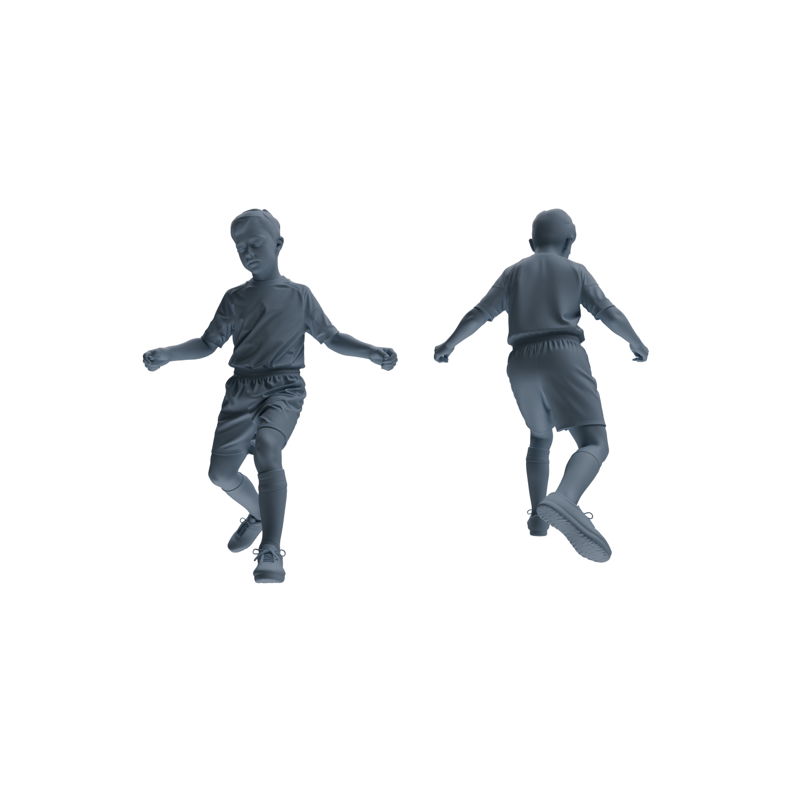 Detail view of MRY-SFW LYTR811 Child Soccer Player Figure Modern Model 6 pcs Miniature Car Diorama Figures Scene Props Accessories Resin Model