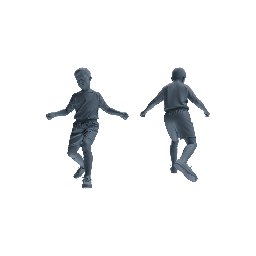 Detail view of MRY-SFW LYTR811 Child Soccer Player Figure Modern Model 6 pcs Miniature Car Diorama Figures Scene Props Accessories Resin Model