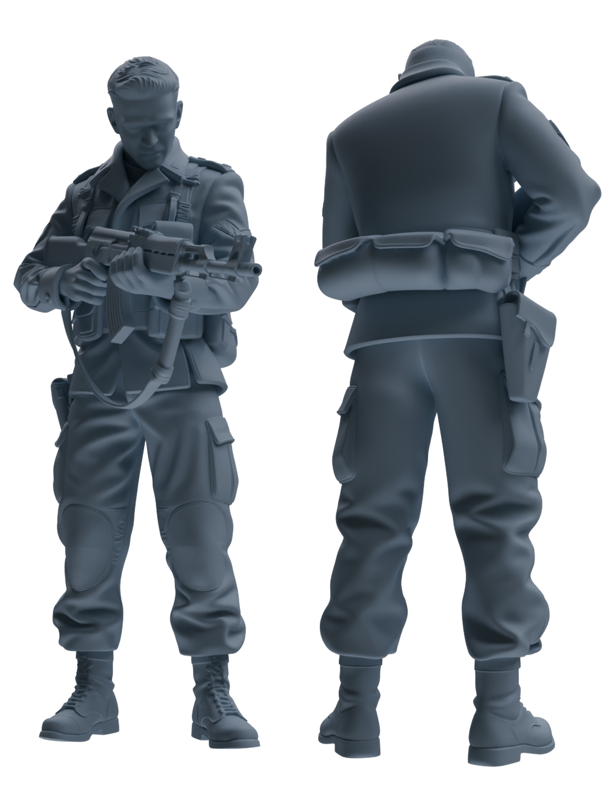 MRY-SFW SSTR208 Miniatures Soldier Model Kit Multi-Scenario Soldier Pose Modern Model 5 pcs