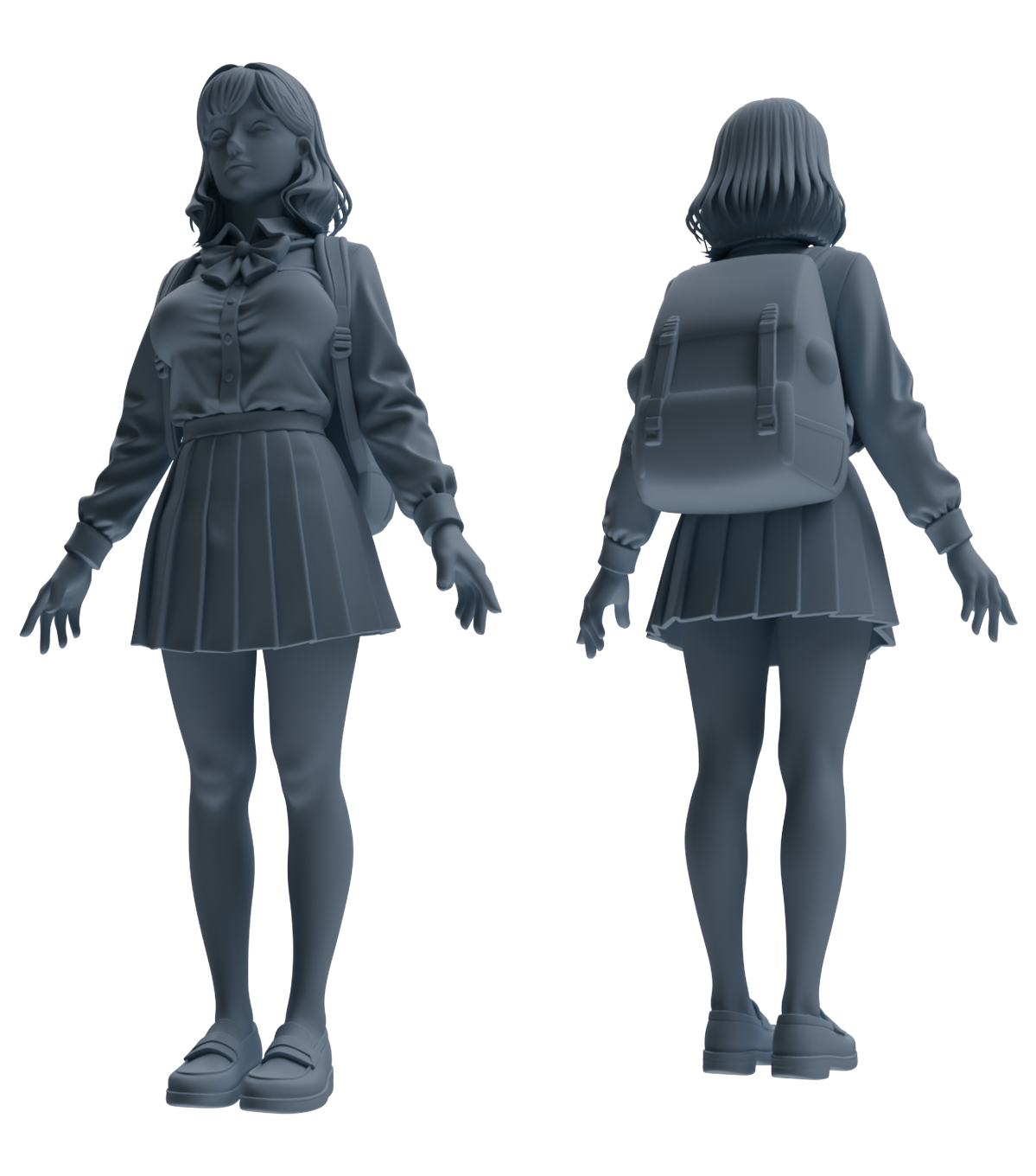 Detail view of MRY-SFW LYTR874 College Style Uniform Girl Modern Model 3 pcs Model