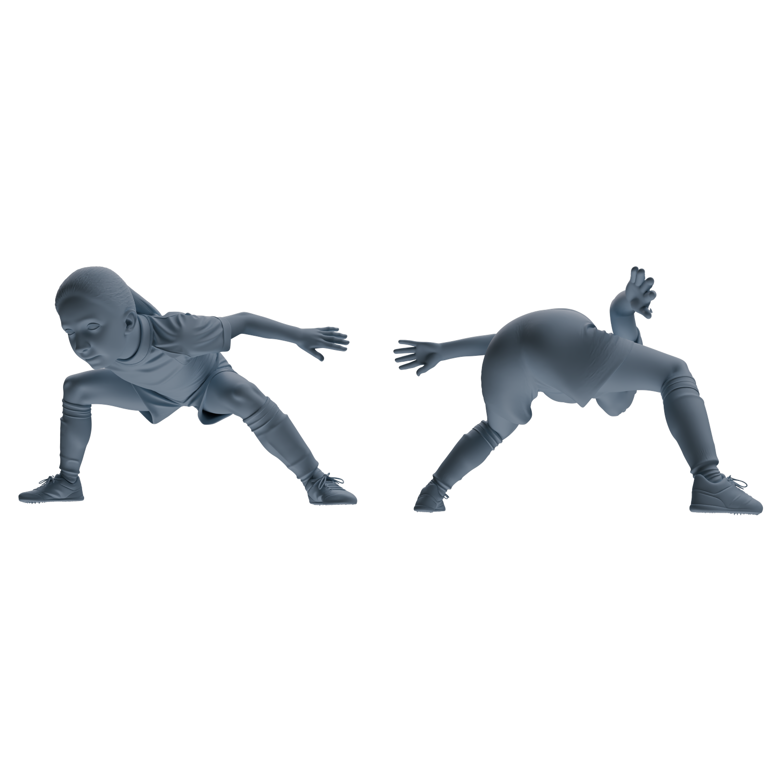 Detail view of MRY-SFW LYTR805 Female Soccer Player Figure Modern Model 6 pcs Miniature Car Diorama Figures Scene Props Accessories Resin Model