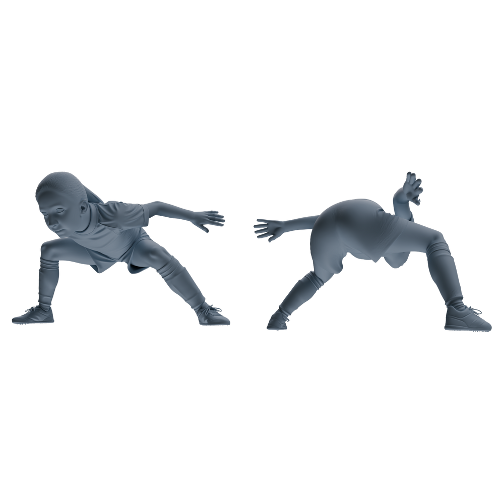 Detail view of MRY-SFW LYTR805 Female Soccer Player Figure Modern Model 6 pcs Miniature Car Diorama Figures Scene Props Accessories Resin Model