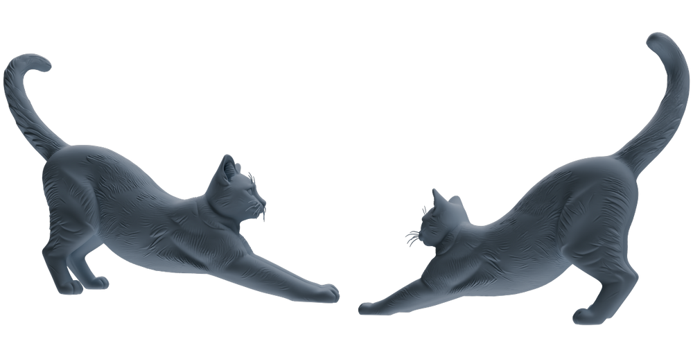 Detail view of MRY-SFW LYTR844 Cat Pose Model 4 pcs Miniature Car Diorama Figures Scene Props Accessories Resin Model