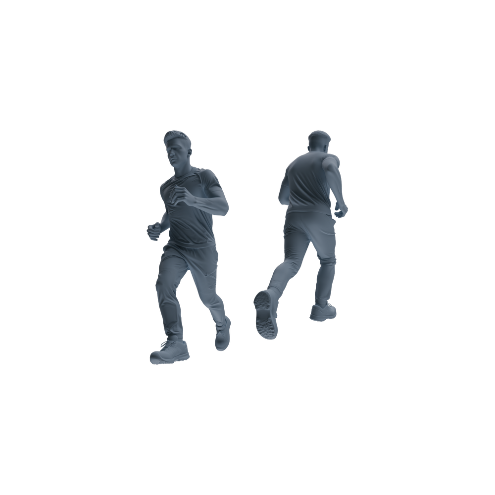 Detail view of MRY-SFW LYTR821 Outdoor Running Athlete Figure Modern Model 6 pcs Miniature Car Diorama Figures Scene Props Accessories Resin Model