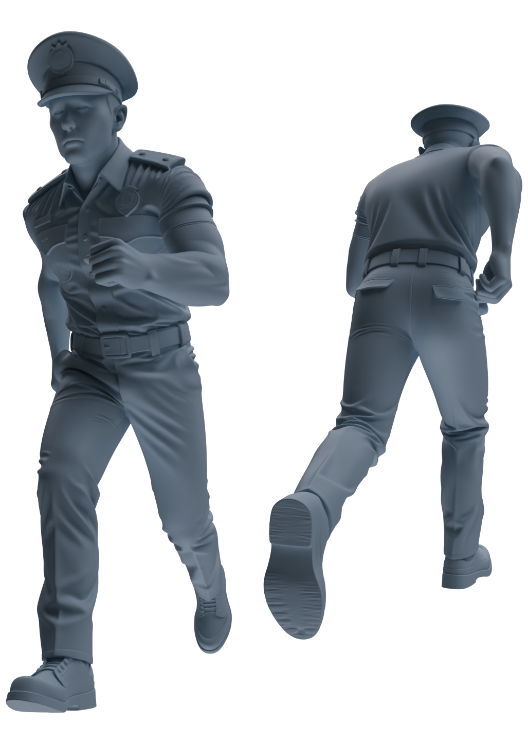 Detail view of MRY-SFW LYGR766 Modern Hong Kong Police Six-Person Daily Routine Model