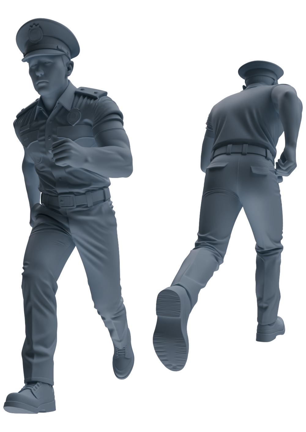 Detail view of MRY-SFW LYGR766 Modern Hong Kong Police Six-Person Daily Routine Model