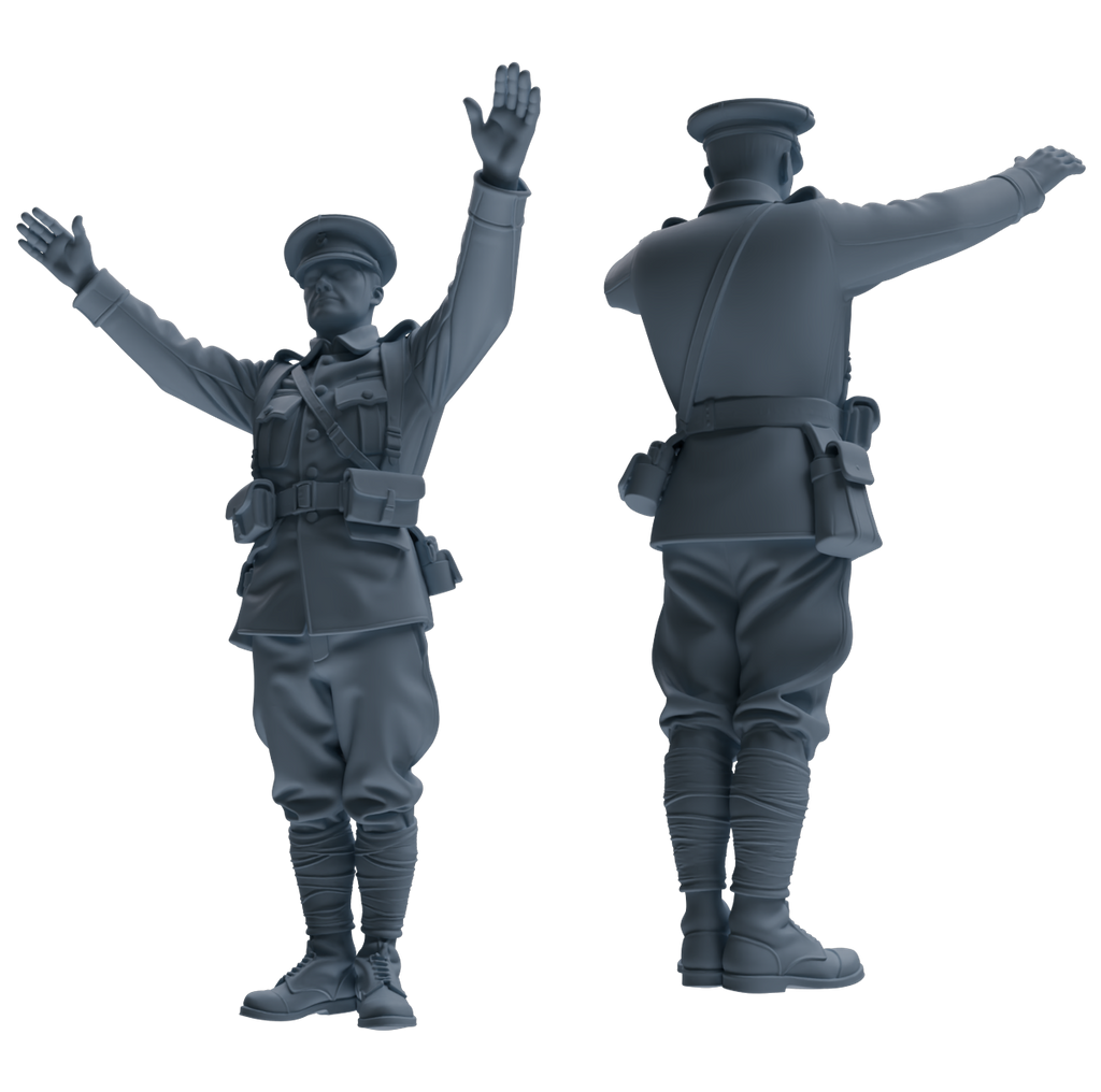 MRY-SFW SSTR203 Miniatures Soldier Model Kit WWI Soldier Pose Modern Model 3 pcs