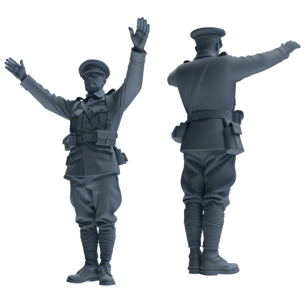 MRY-SFW SSTR203 Miniatures Soldier Model Kit WWI Soldier Pose Modern Model 3 pcs