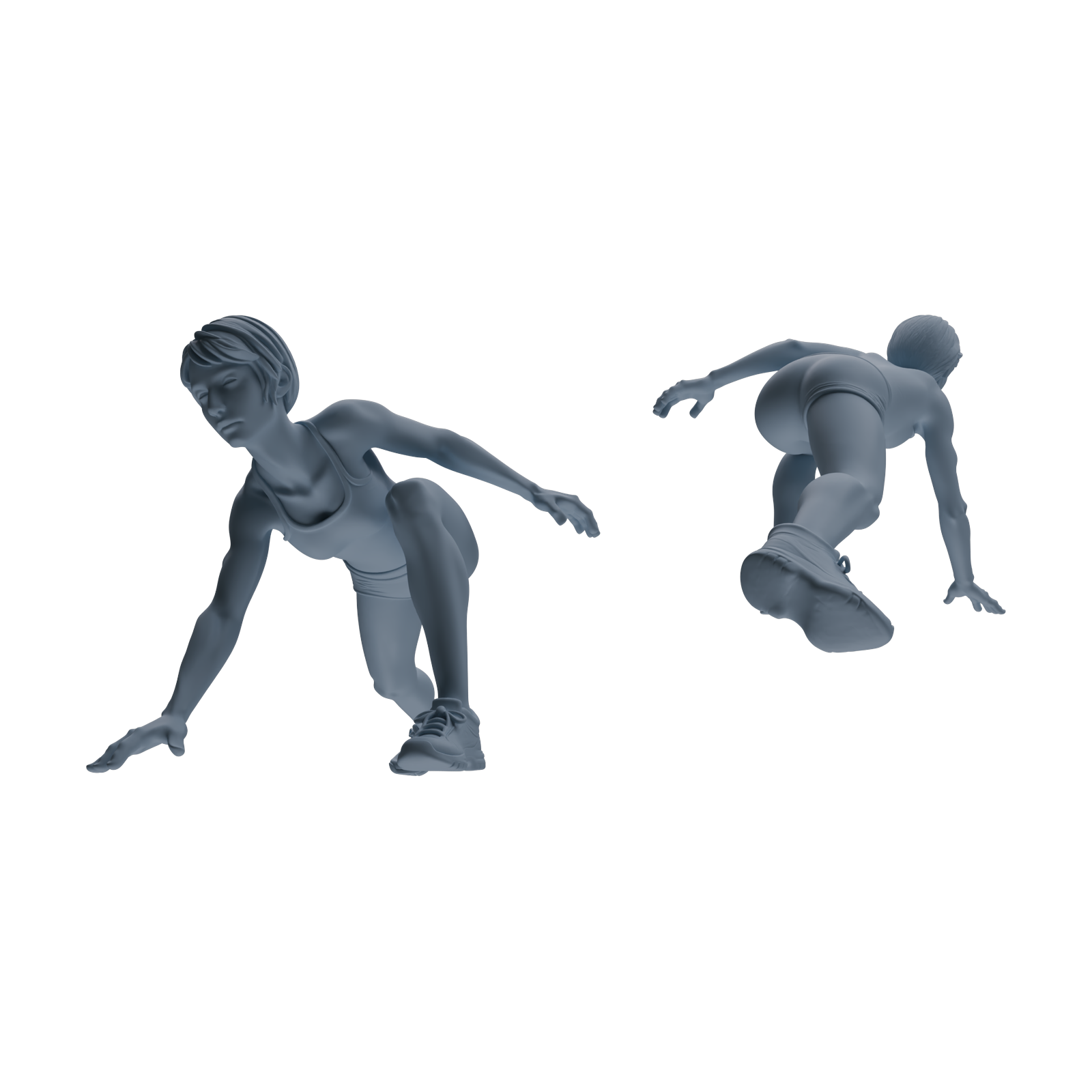 Detail view of MRY-SFW LYTR823 Female Volleyball Player Figure Modern Model 5 pcs Miniature Car Diorama Figures Scene Props Accessories Resin Model