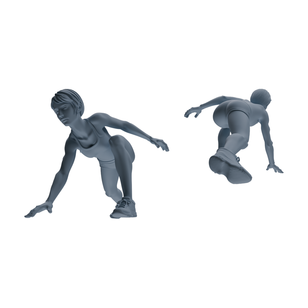 Detail view of MRY-SFW LYTR823 Female Volleyball Player Figure Modern Model 5 pcs Miniature Car Diorama Figures Scene Props Accessories Resin Model