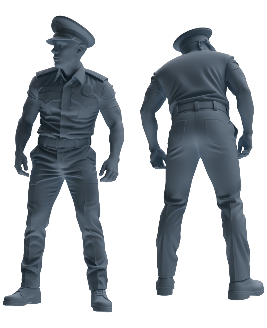 Detail view of MRY-SFW LYGR767 Modern Hong Kong Police Six-Person Daily Routine 2 Model