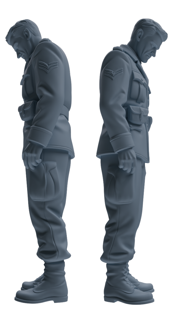 MRY-SFW SSTR194 Miniatures Soldier Model Kit Combat Command Soldier Pose Modern Model 3 pcs