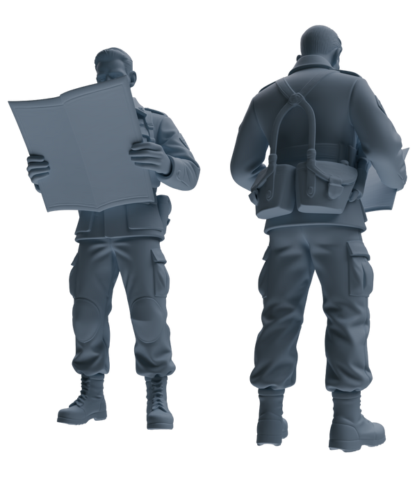 MRY-SFW SSTR184 Miniatures Soldier Model Kit Command Soldier Pose Modern Model 3 pcs