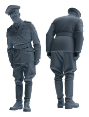 Detail view of MRY-SFW LYGR579 WWII French Army Six-Person Punishment Group Model