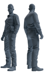 Detail view of MRY-SFW LYGR674 Los Angeles Patrol Police Six-Person Daily Routine Model
