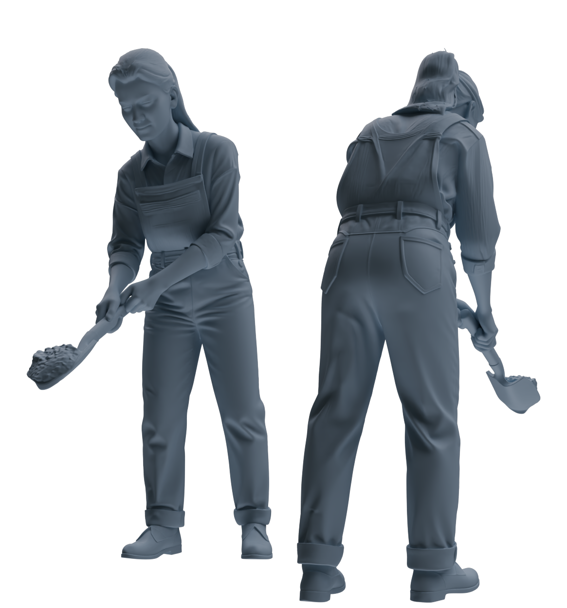 Detail view of MRY-SFW LYTR923 Cooking Woman Multi-pose Modern Model 3 pcs Model