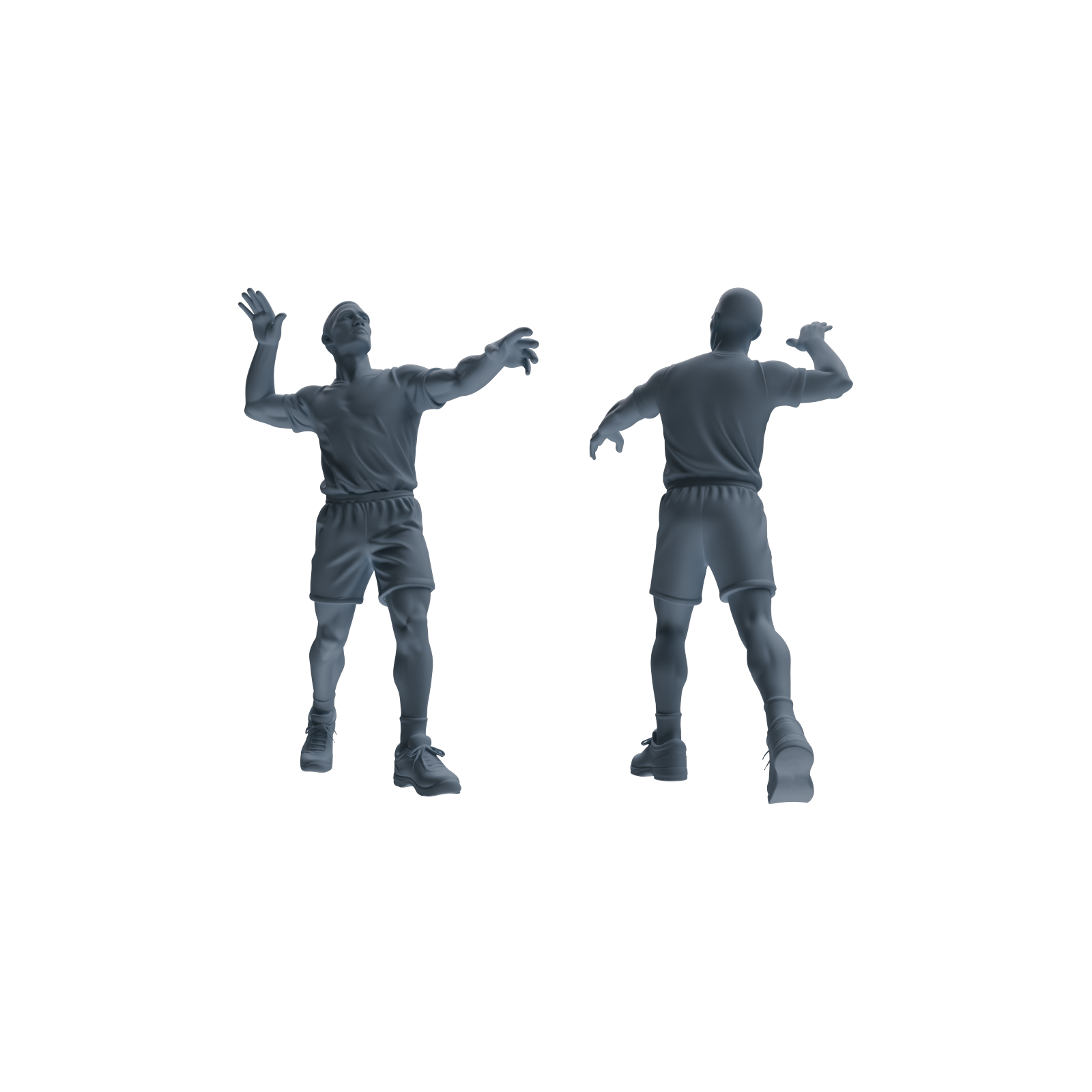 Detail view of MRY-SFW LYTR824 Male Volleyball Player Figure Modern Model 6 pcs Miniature Car Diorama Figures Scene Props Accessories Resin Model